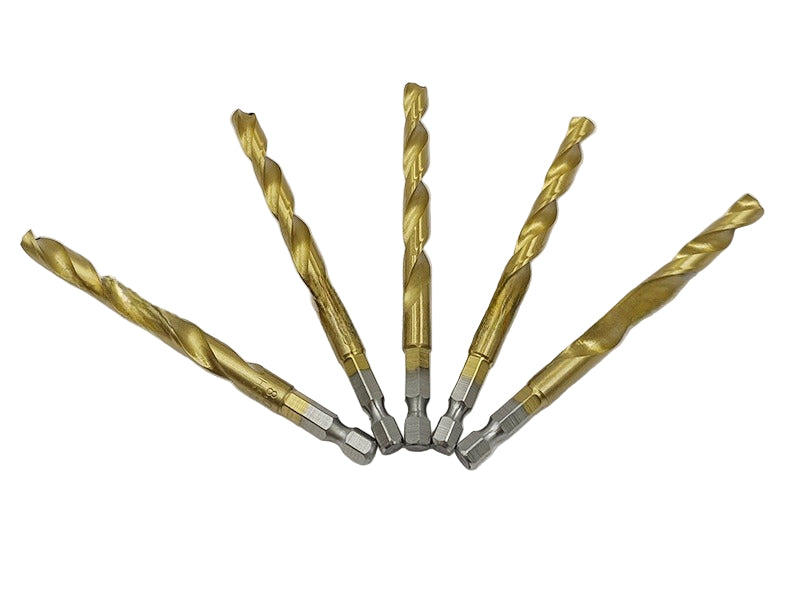 Titanium Coated Hex Shank Twist Drill